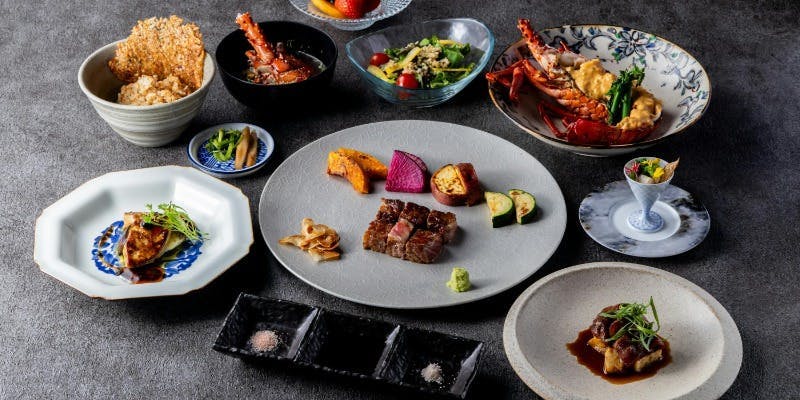 【碧套餐】时令菜品、特选北萨摩牛与伊势龙虾 共9道菜