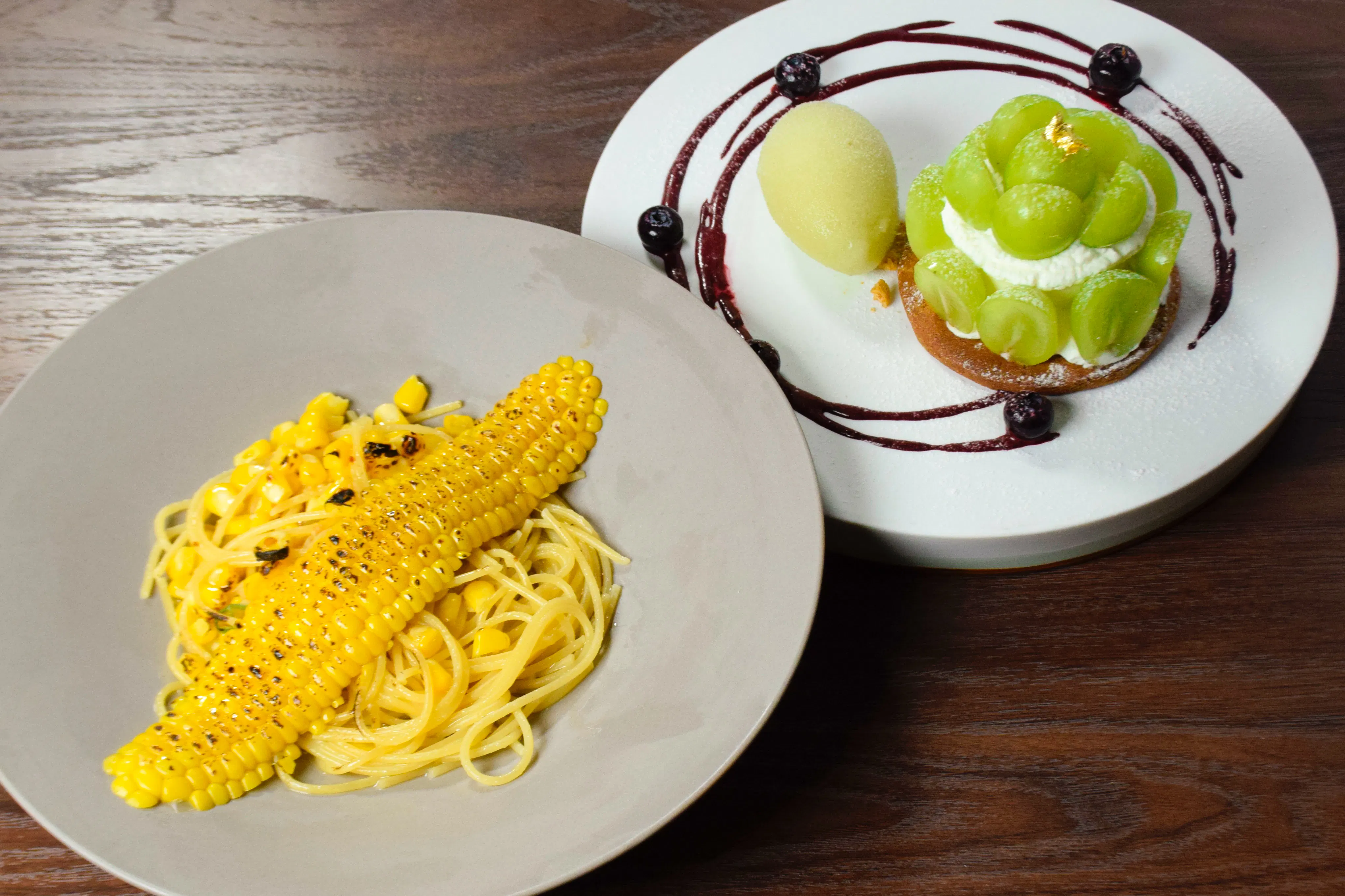 ~Half Pasta & Shine Muscat Rare Cheesecake Tart~