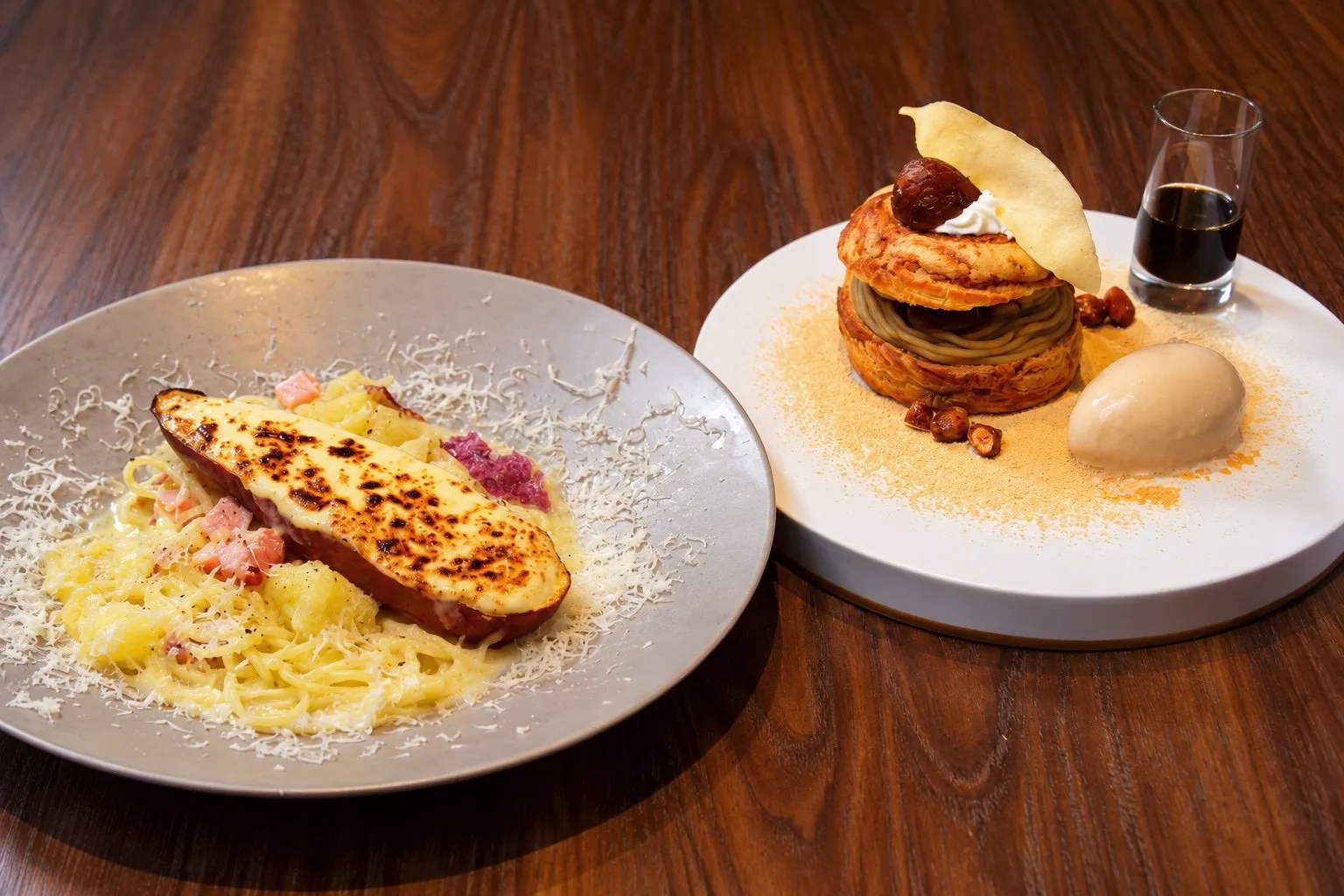 Half Pasta & Ehime Prefecture Oshima Japanese Chestnut Mont Blanc Paris-Brest