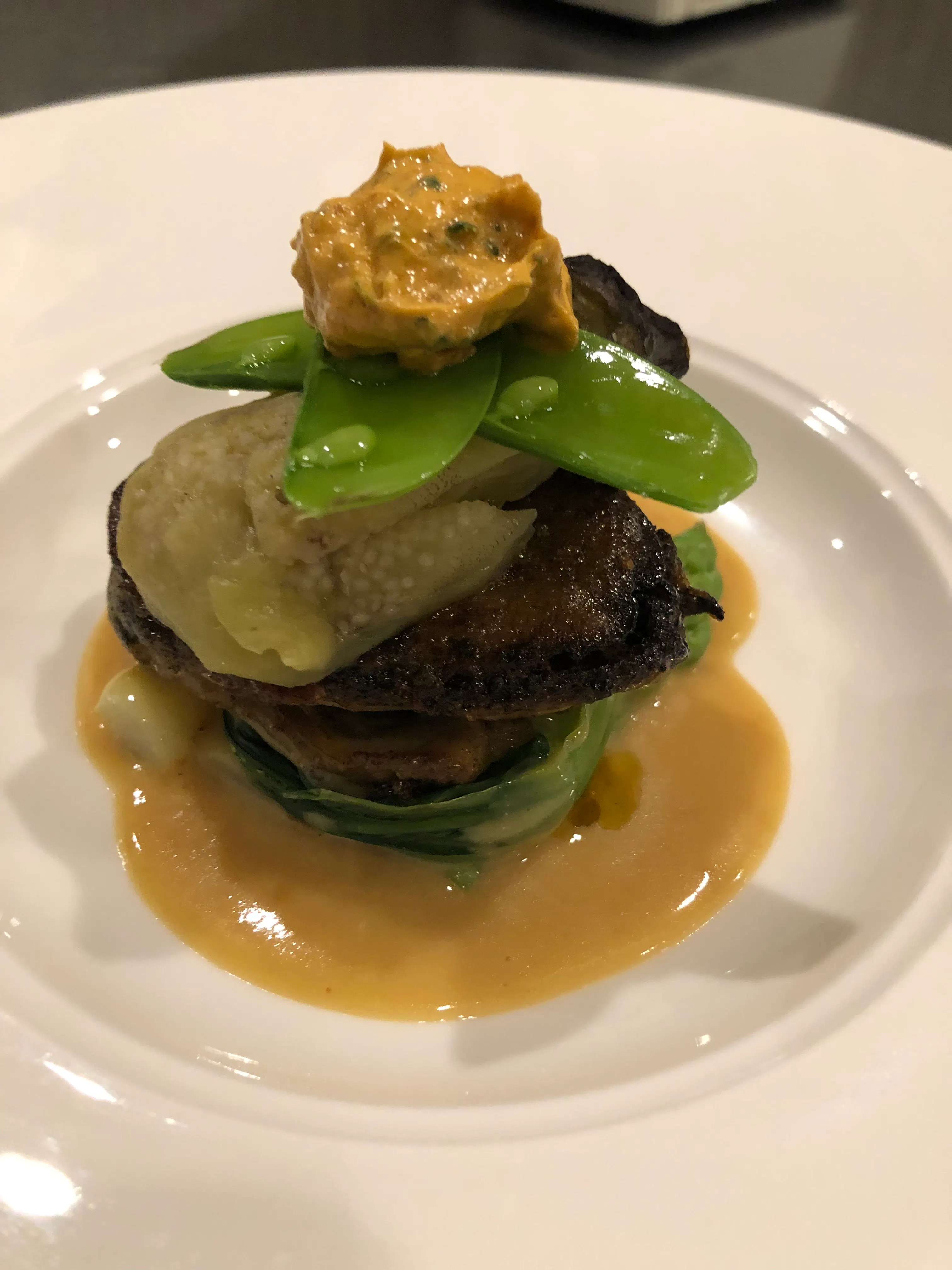 Abalone Course: Abalone steak, meat dish, and 7 other items