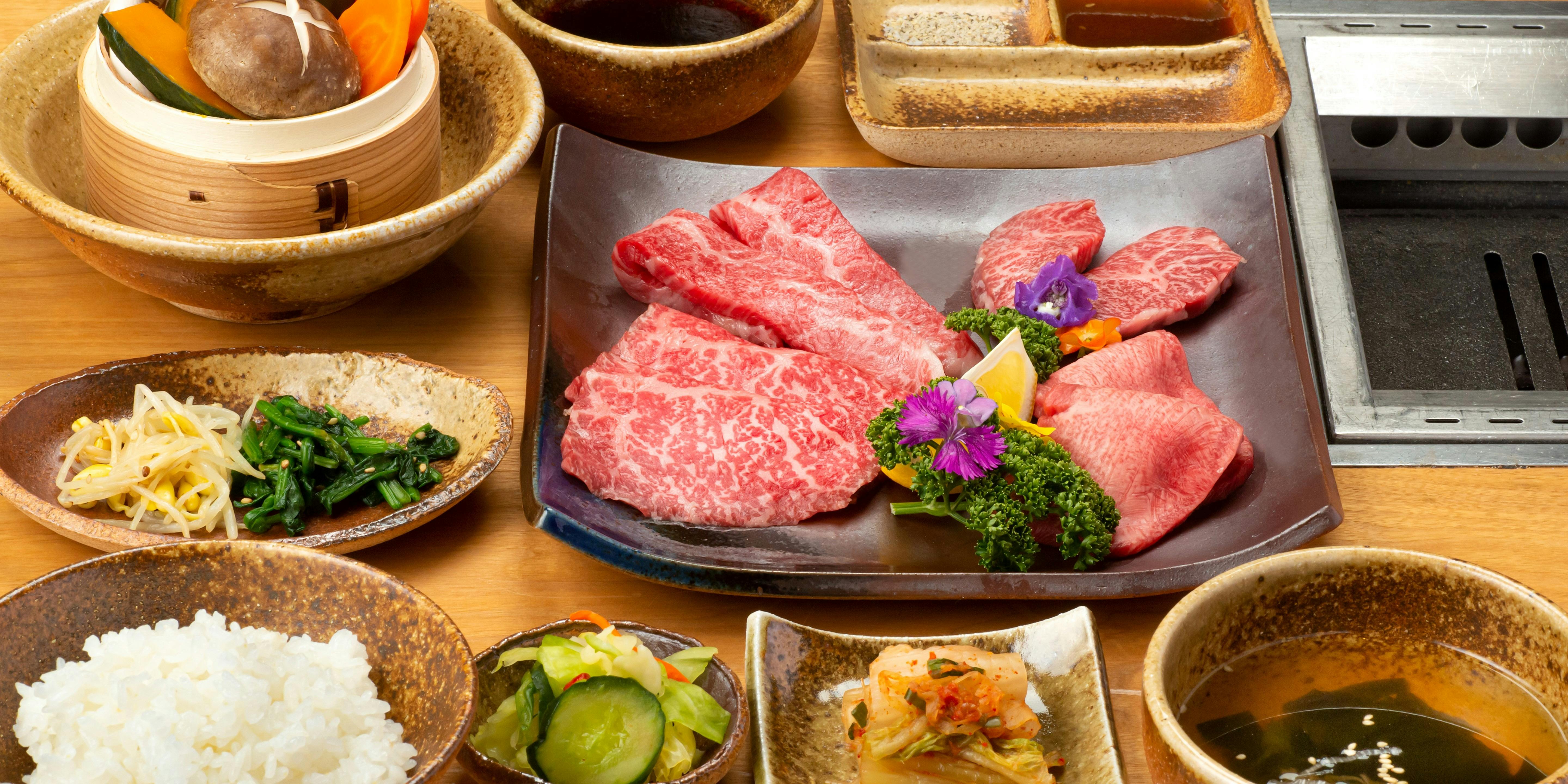 【焼肉ランチ】米沢牛4種盛り