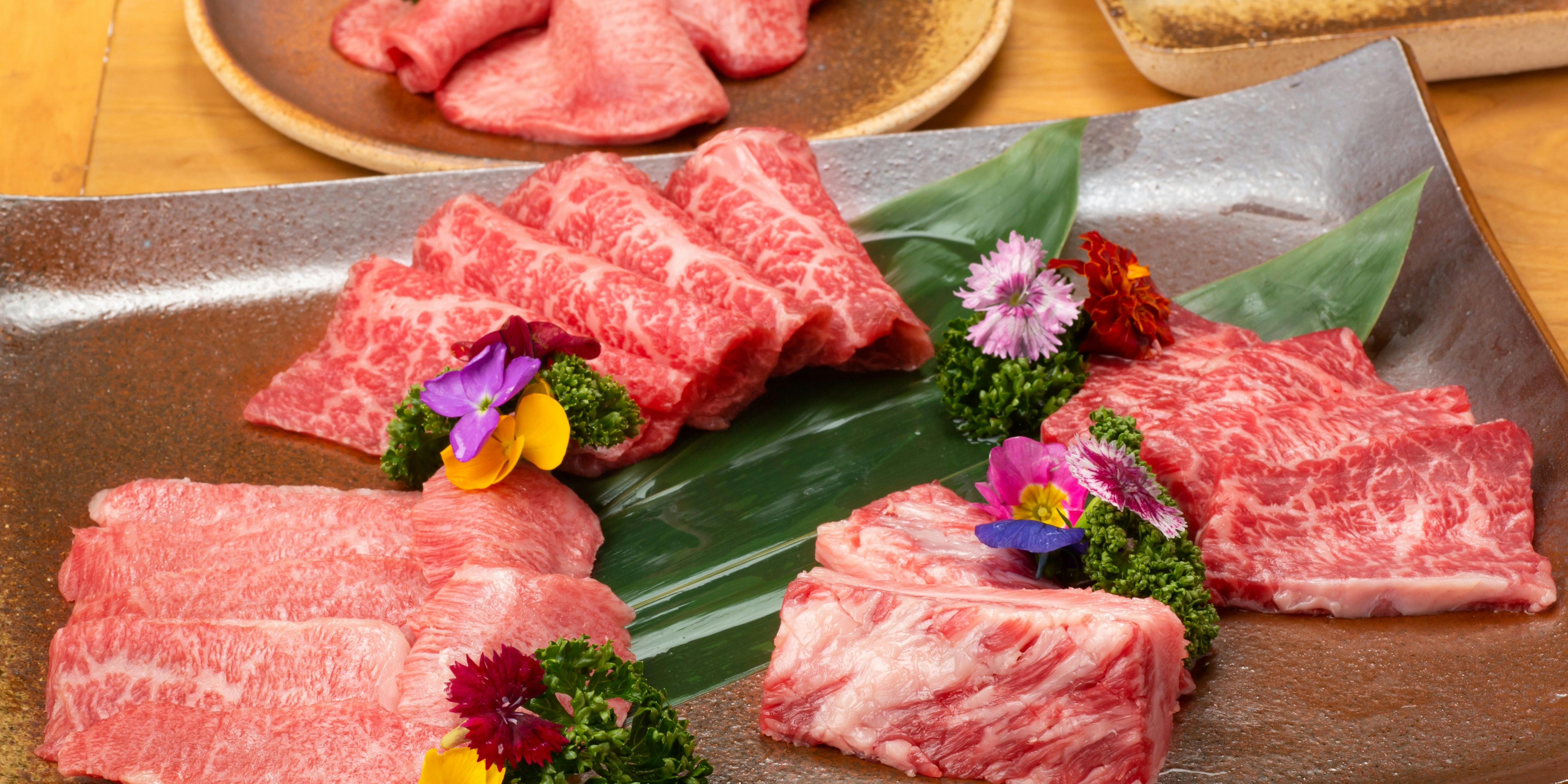 【焼肉メイン】米沢牛を食らい尽くす！圧巻の肉盛り5種コース