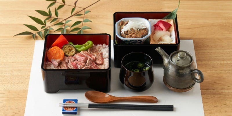 【肉80g】和牛ステーキ重セット「梅」