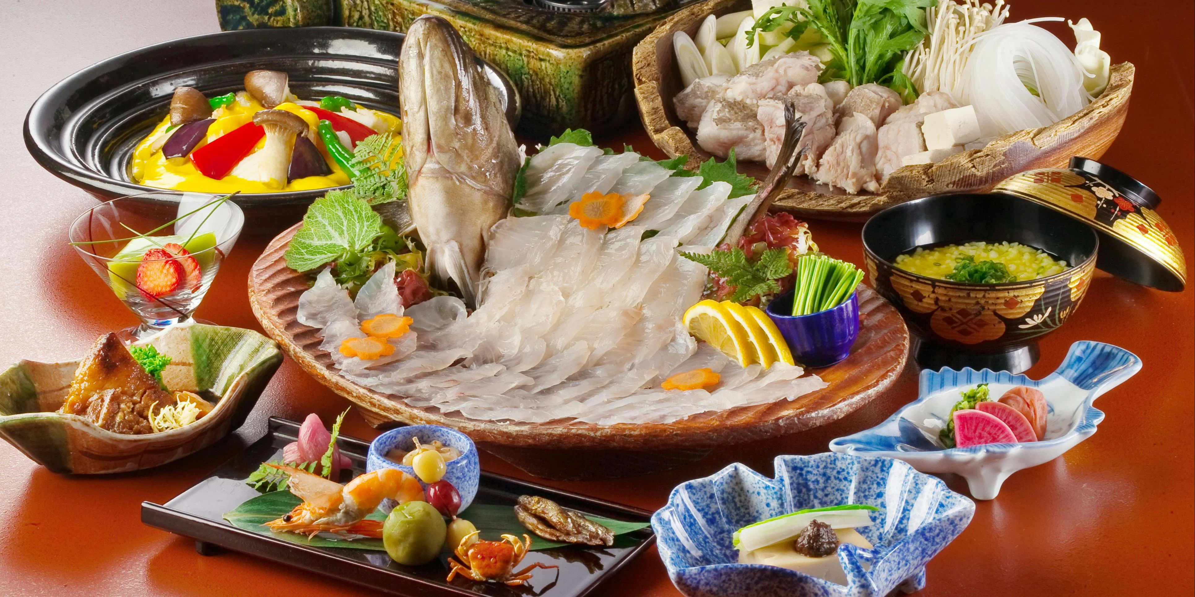 【鮟鱇活魚料理套餐】盡享九州亦屬稀有珍品的鮟鱇活魚料理,全8道菜品