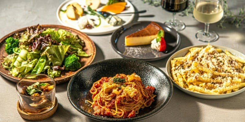 【여자 모임 인기 NO.1】부라타 치즈와 파스타, 150분 무제한 음료 포함 총 8가지 요리