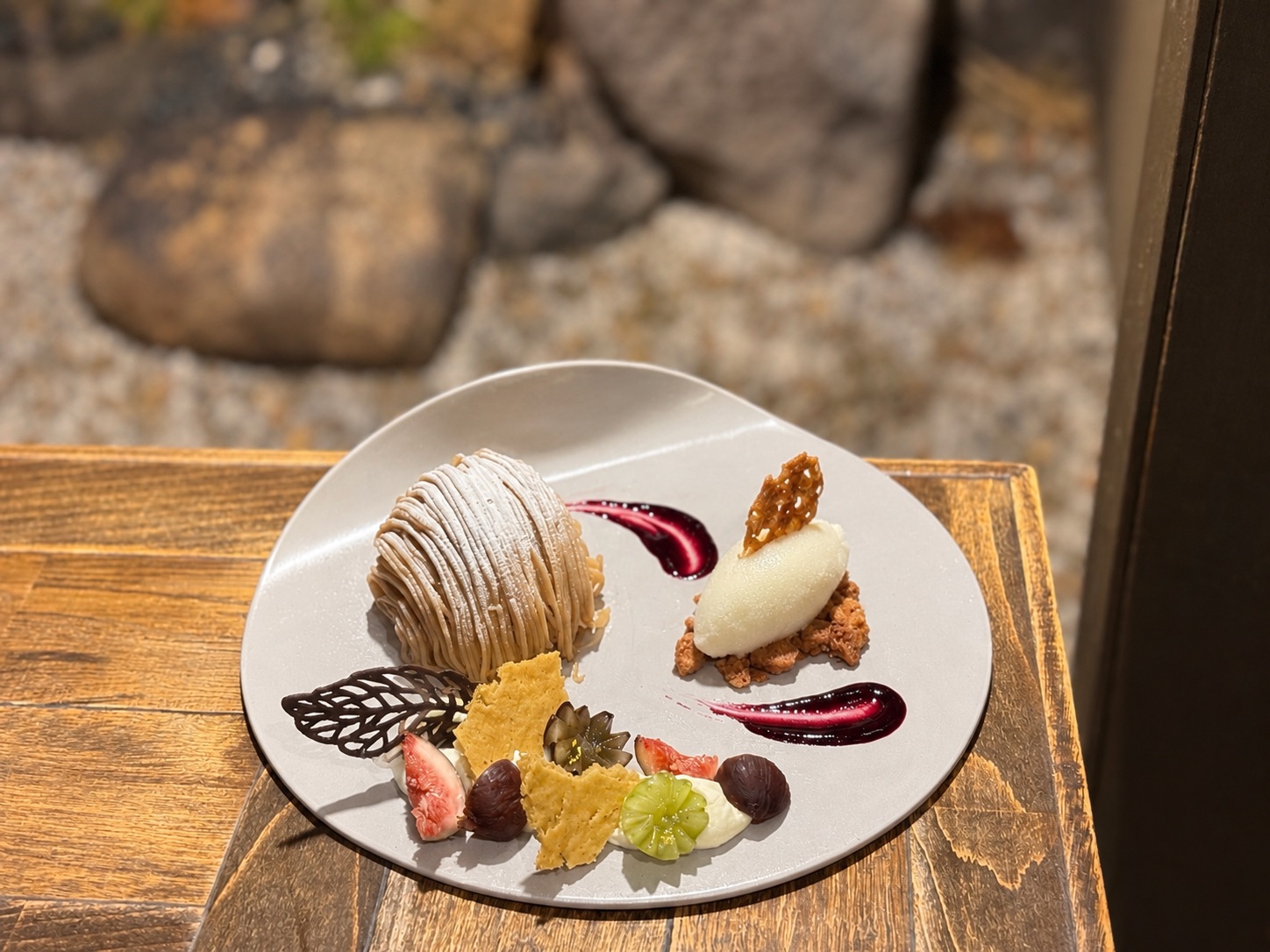 [Assiette Dessert] Freshly Pressed Japanese Chestnut Mont Blanc＋Pairingtea