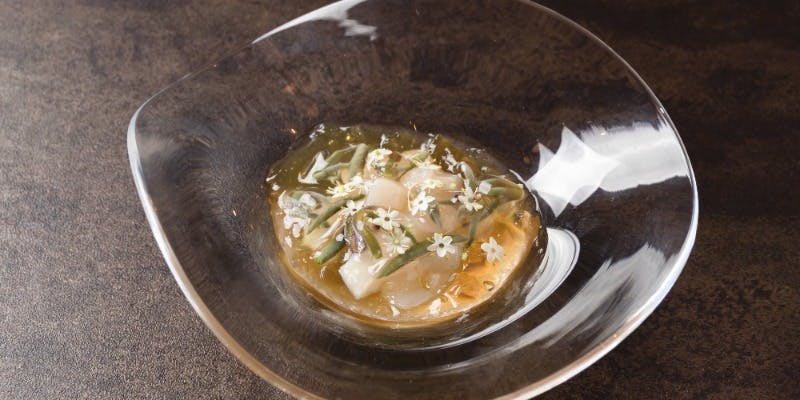 [ Dinner Course ] 8 dishes including appetizers, fish dishes, meat dishes, and rice dishes.