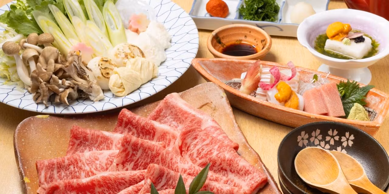 【しゃぶしゃぶコース】お造り盛り合わせ、 黒毛和牛サーロインのしゃぶしゃぶなど全7品
