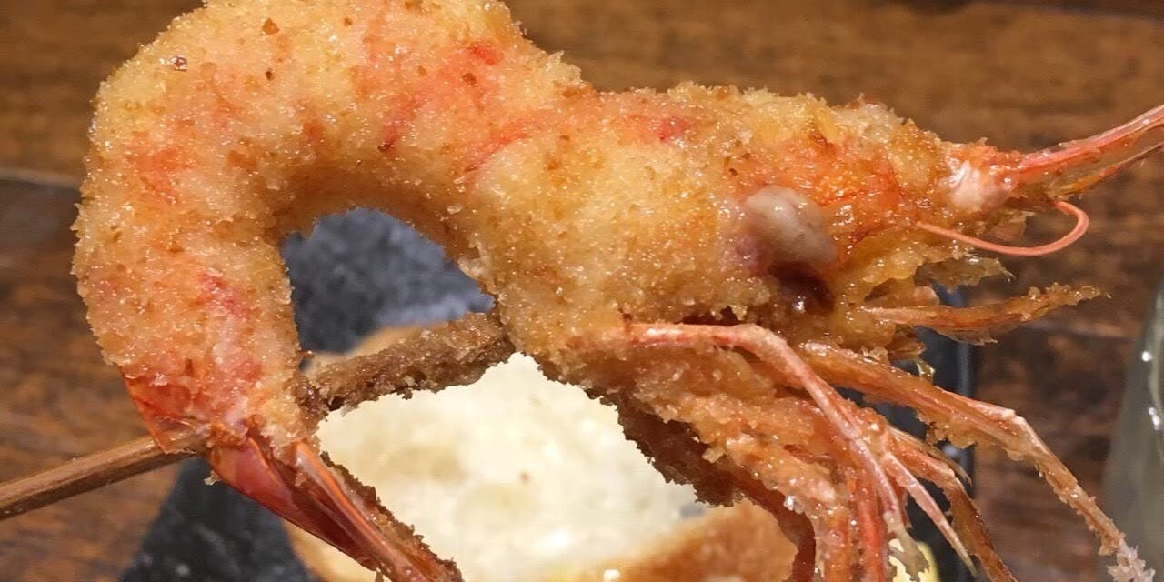 [Ikkyu Limited Lunch Course] Appetizer, 8 Skewers of Half-Cooked Classic Kushiage, Dessert, etc.