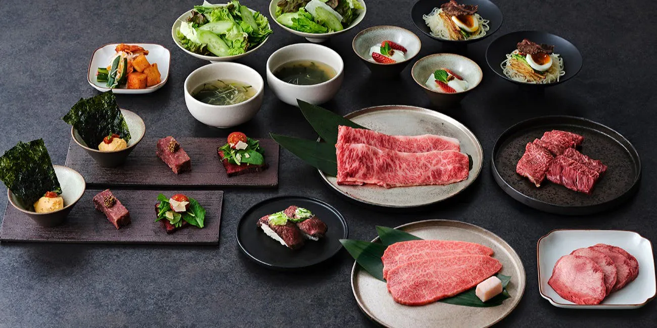 [Sazanka] 12-course selection including thick-cut tongue, thick-cut skirt steak, and dessert