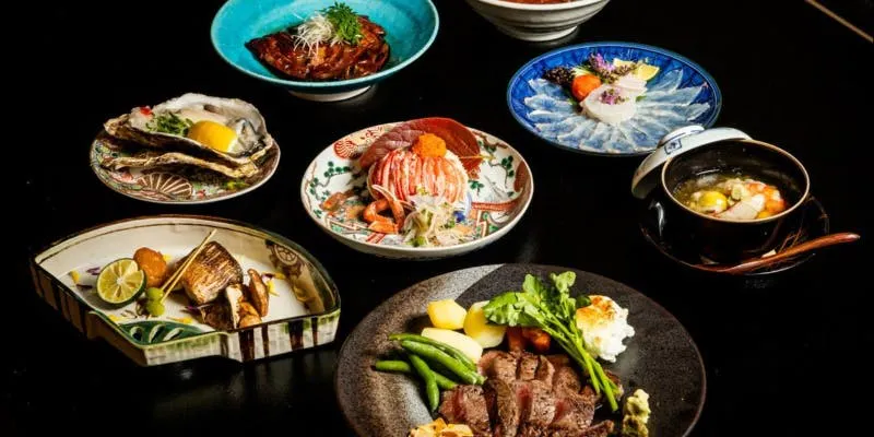 "Omakase Kaiseki Course" A Chef's Choice of 10 Seasonal Dishes.