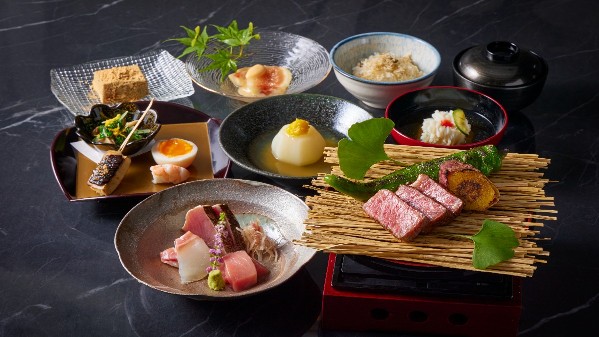 【主厨精选套餐 凛】前菜、刺身、A5和牛炉端烧等共8道菜