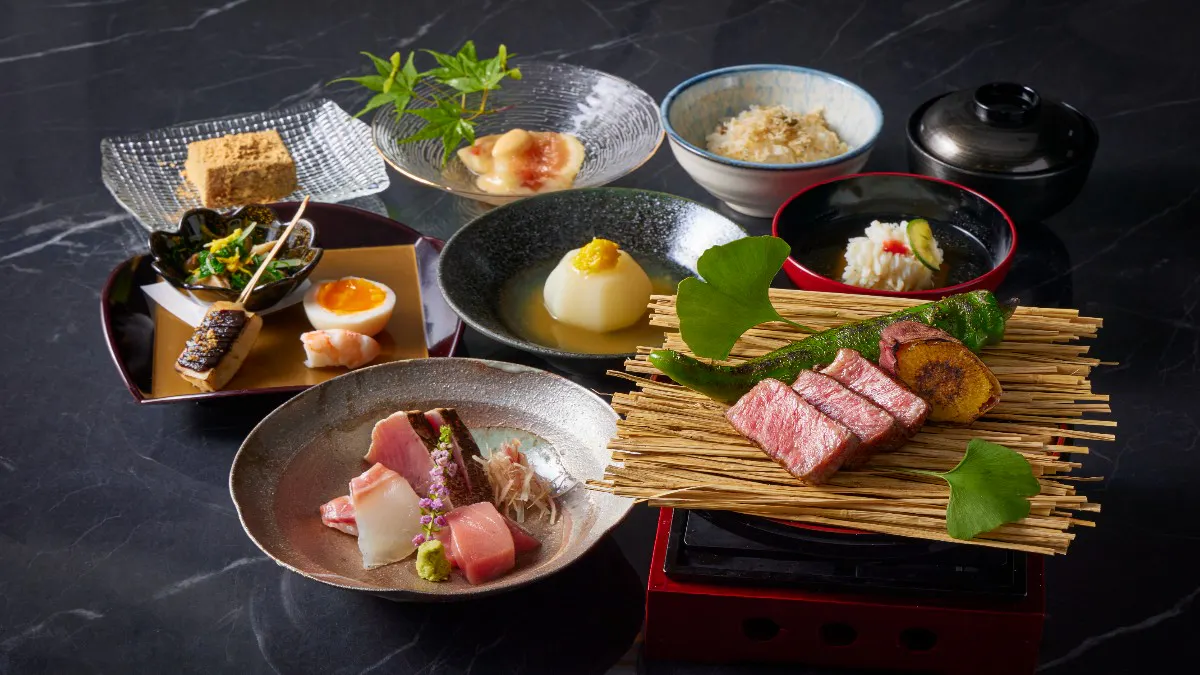 【主厨精选套餐 凛】前菜、刺身、A5和牛炉端烧等共8道菜