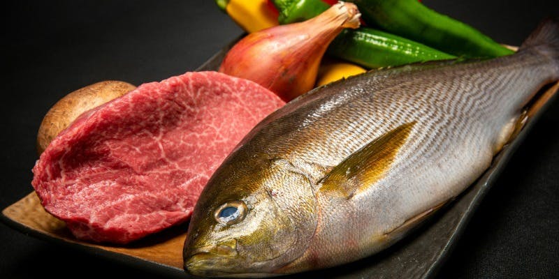 [Standard Course] Special Seafood Teppanyaki, Selected Wagyu Steak and other 10 dishes