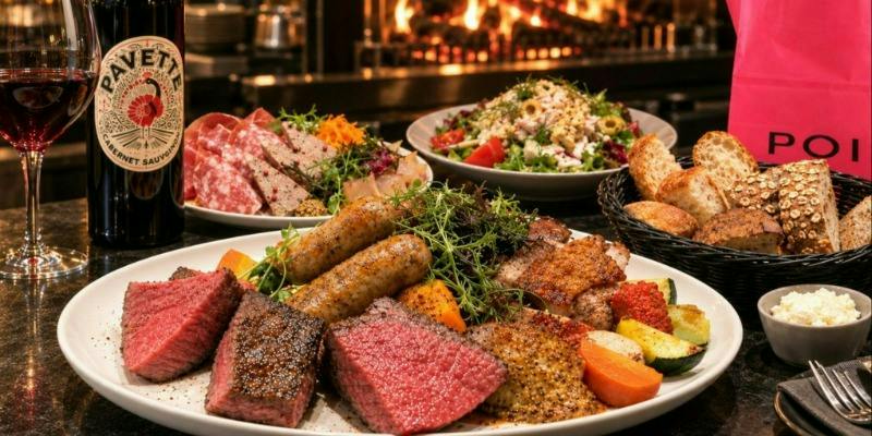 Premium【2時間飲み放題付き】仙台牛薪火グリル肉盛と自家製パン食べ放題※お土産パン付き