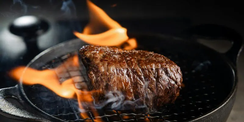 Enjoy a five-course meal featuring wagyu steak as the main dish.