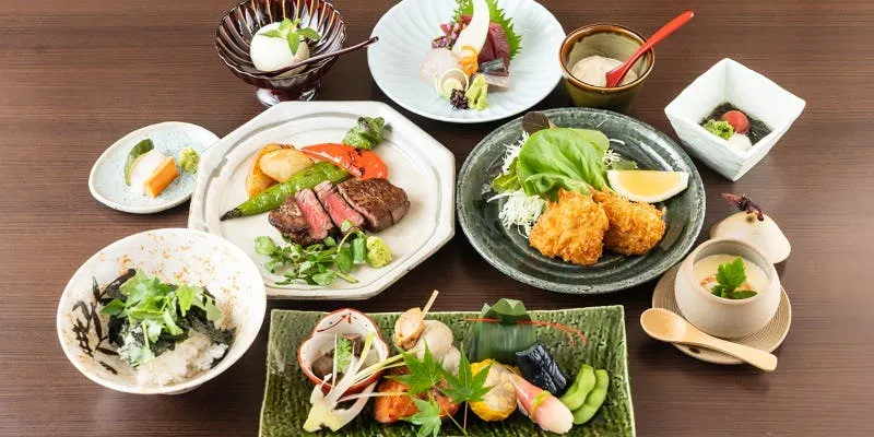 【日本橋コース】お刺身や焼き物、牛ヒレのバター焼き。大切に受け継がれる味を四季折々の食材で堪能