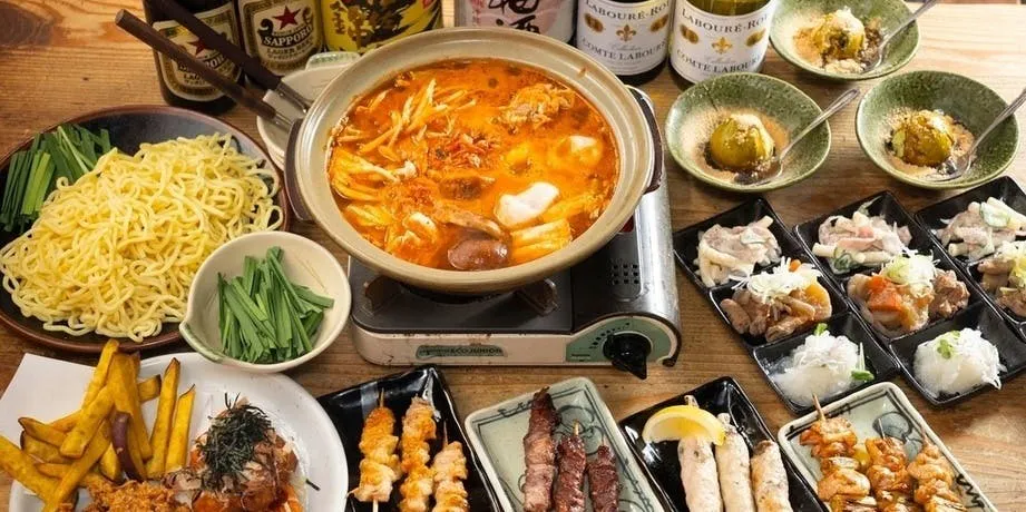 [Classic Skewers / Maple Course] Enjoy our special skewers, a selection of three appetizers, and Shingen ice cream with our Mala Hotpot! A total of 9 dishes.