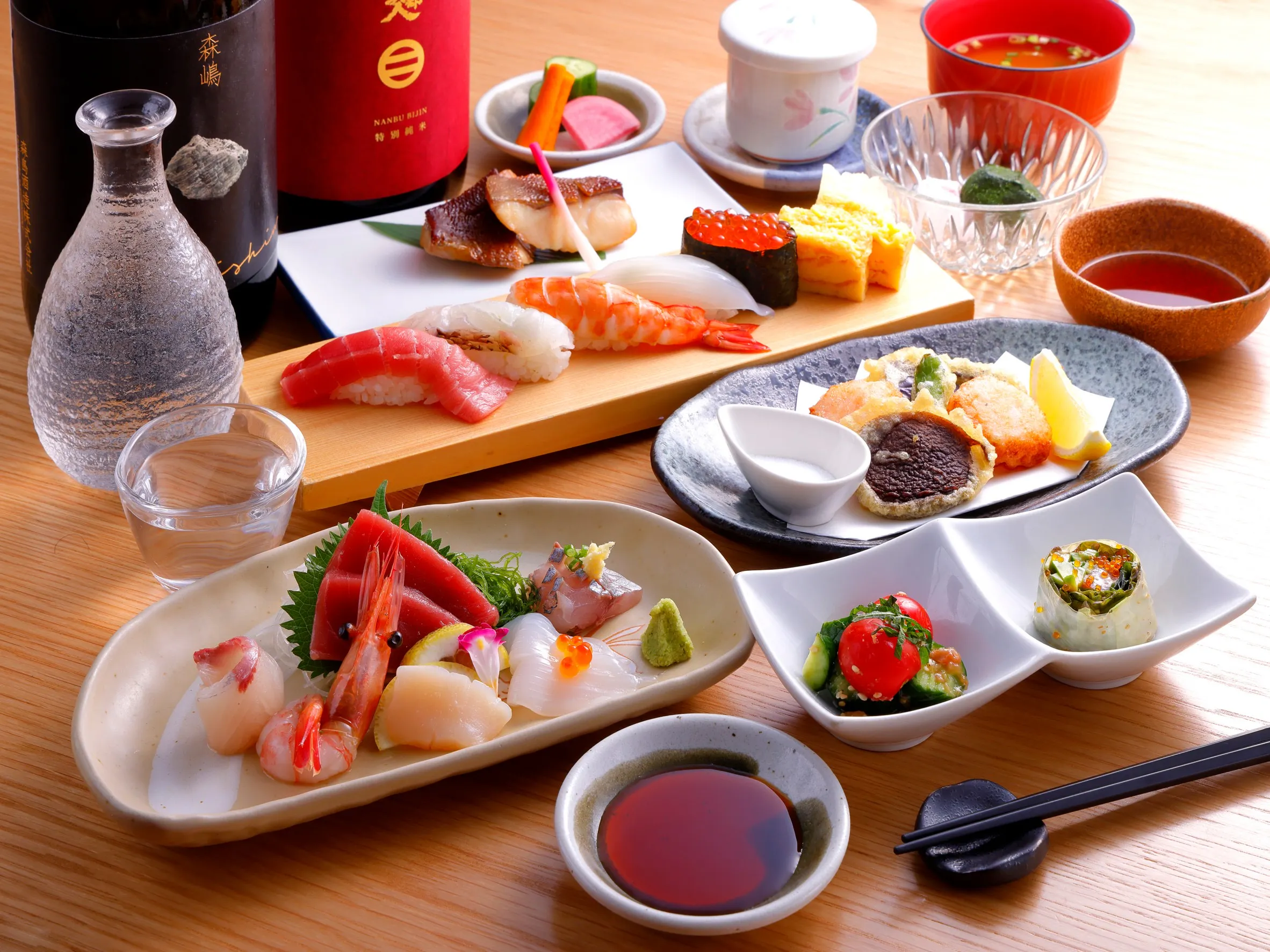 【聚餐・歡送迎會◆1.5H飲料無限暢飲 匠人套餐】壽司和的經典美食超值享受！感受板長自豪的一品料理和正宗壽司的完美搭配！共9道菜 7000日圓