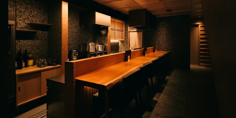 Seating on the first floor: Kaiseki Steak