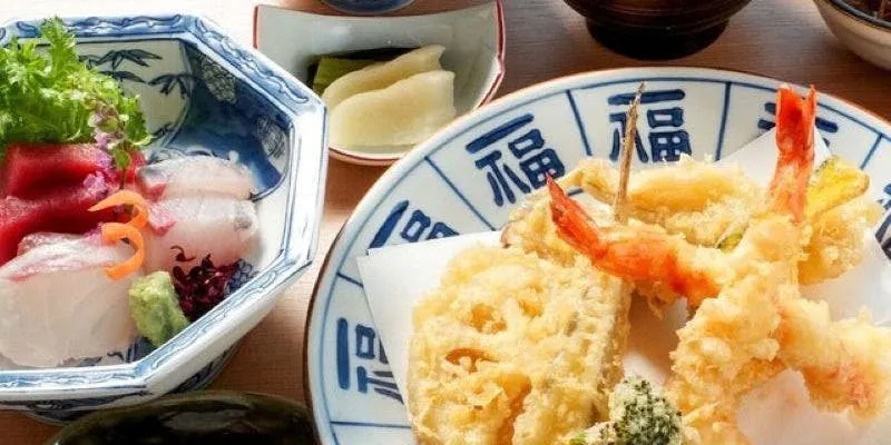 【런치 한정】텐푸라 사시미 세트
