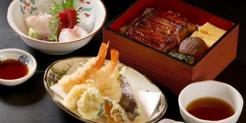 [Special Lunch Plan] Toki no Niwa Eel, Tempura, and Sashimi Gozen