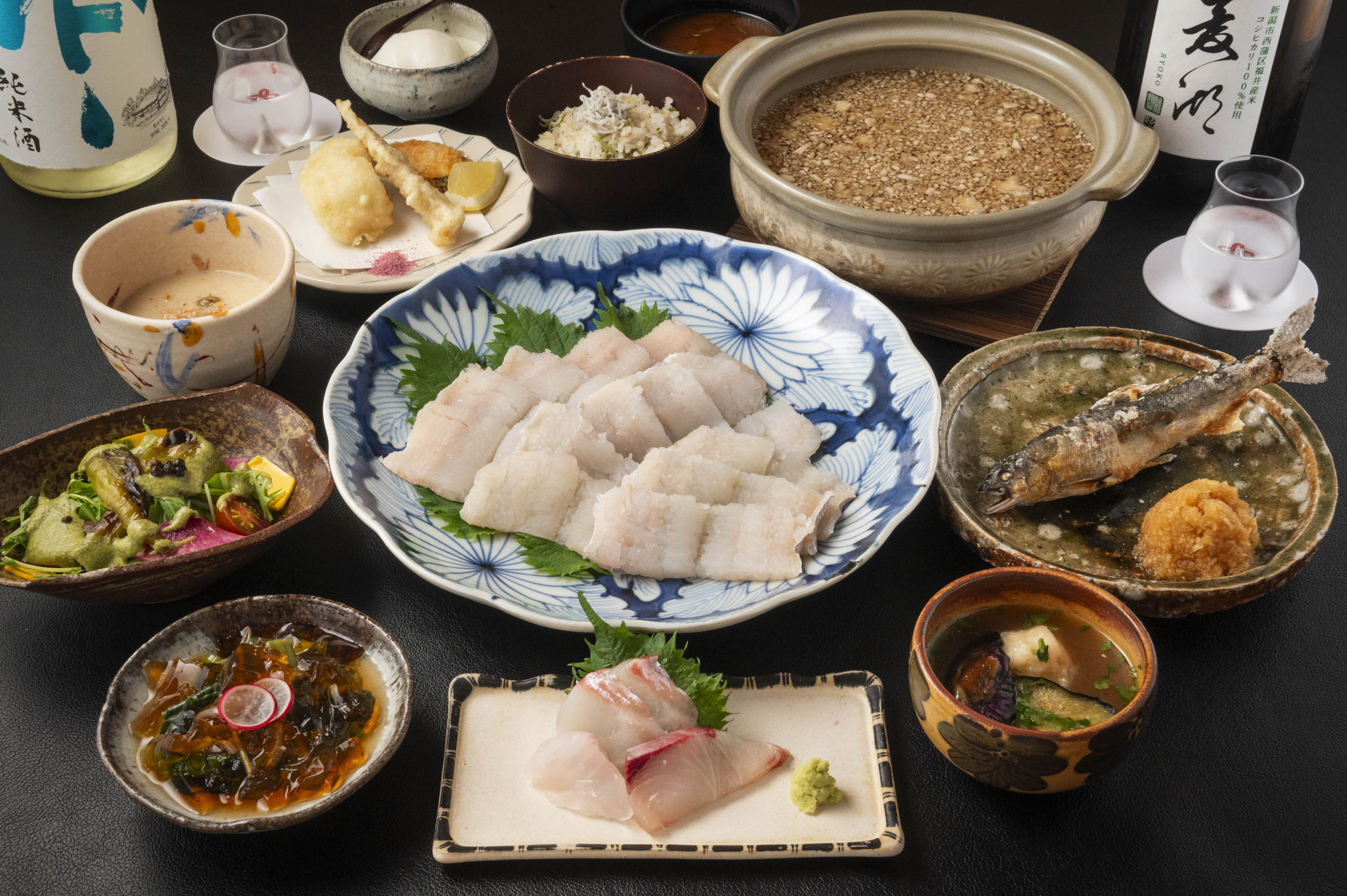 鱧のしゃぶしゃぶと旬魚のコース