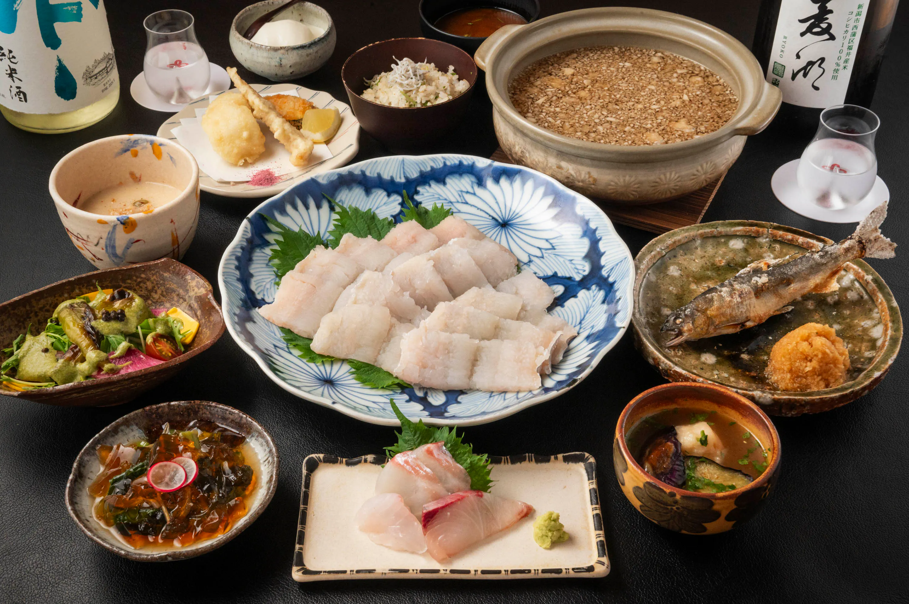 鱧のしゃぶしゃぶと旬魚のコース