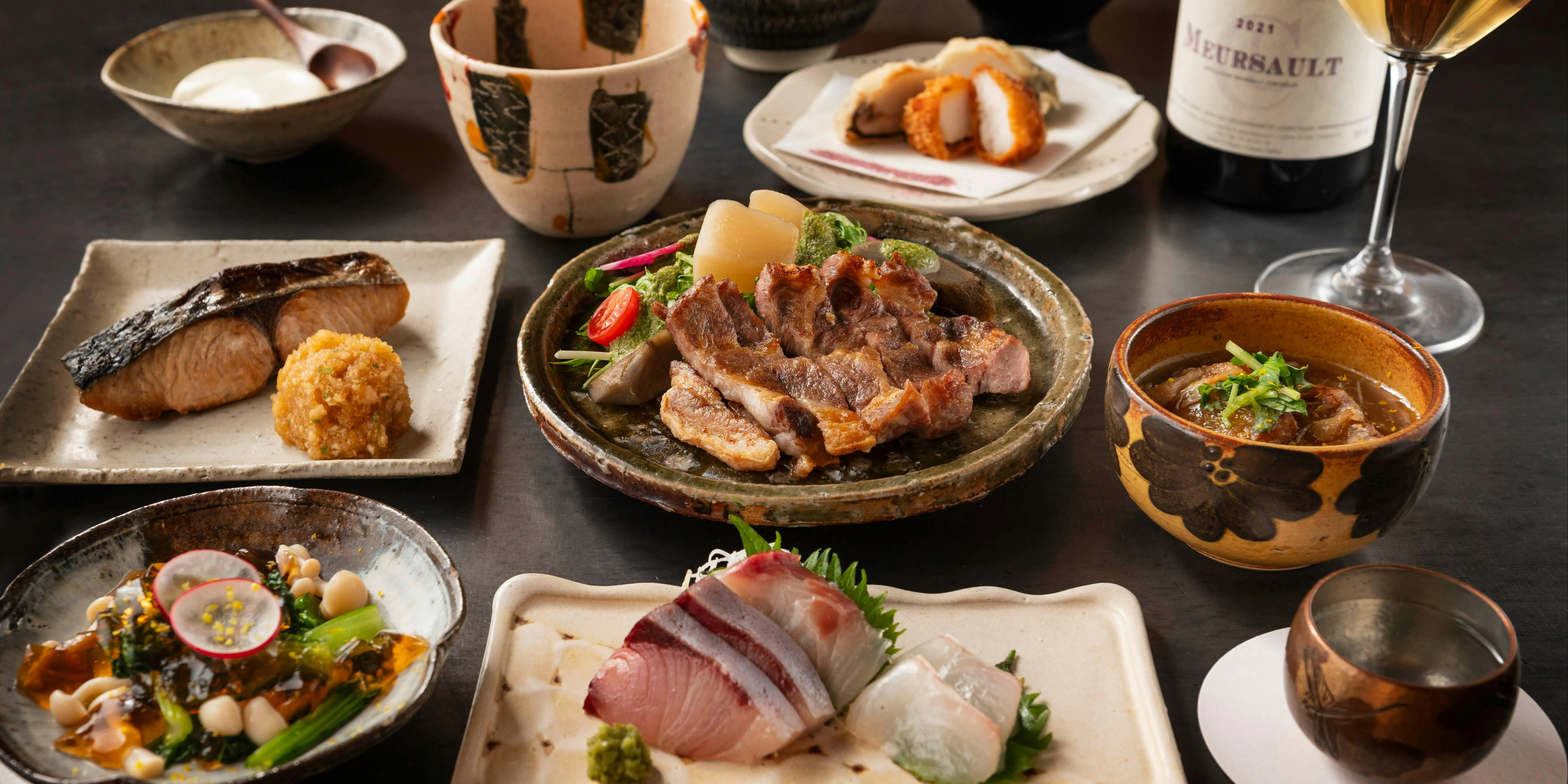 白金本店限定コース~黒部名水ポークの黒胡椒焼きと旬のお魚~