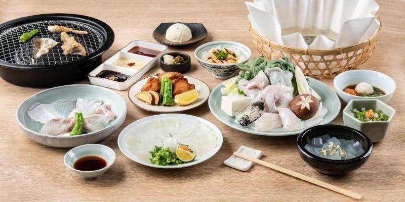 [Aged Tiger Pufferfish] Tenraku Course (8 Dishes)