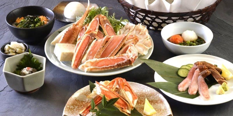 【蟹】店铺・数量限定　雪蟹套餐　共6道菜