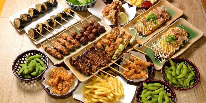 Waiwai Course: 11 Dishes with 120-Minute All-You-Can-Drink for 3,900 yen (tax included)