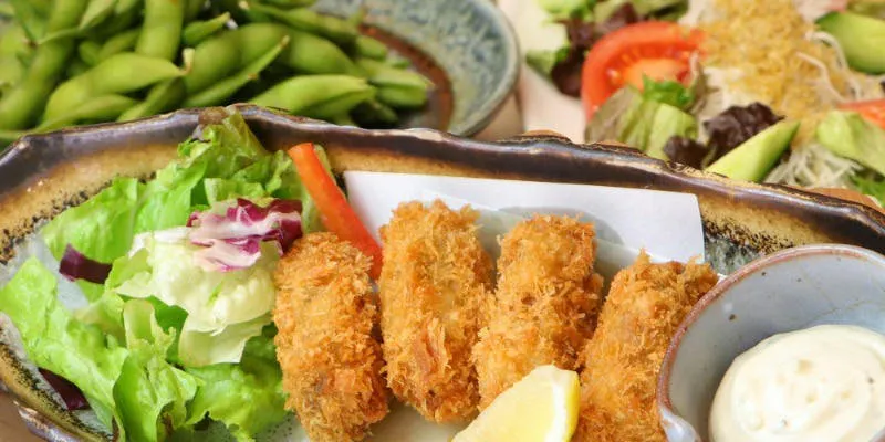 【二次会套餐】炸牡蛎×黄油烤毛豆 全4道菜品