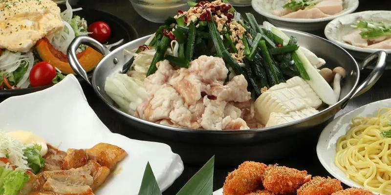 【ゆずの恵コース】厚切豚バラ焼orゆず醤油ちゃんこ鍋 全8品