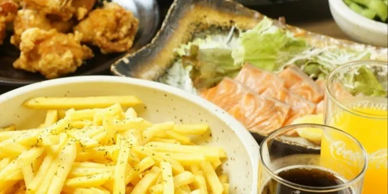 【柚子的二次會套餐】炸餃子×薯條 全4道菜