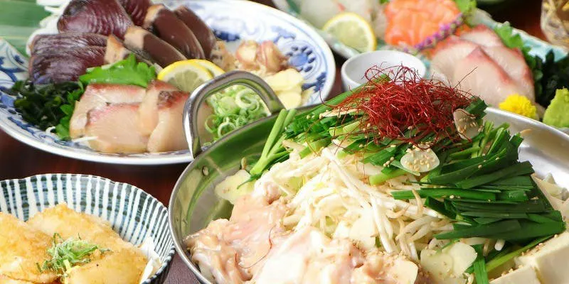 鍋【炎套餐】牛腸鍋×柴魚和鰤魚稻草燒等 全10道菜品
