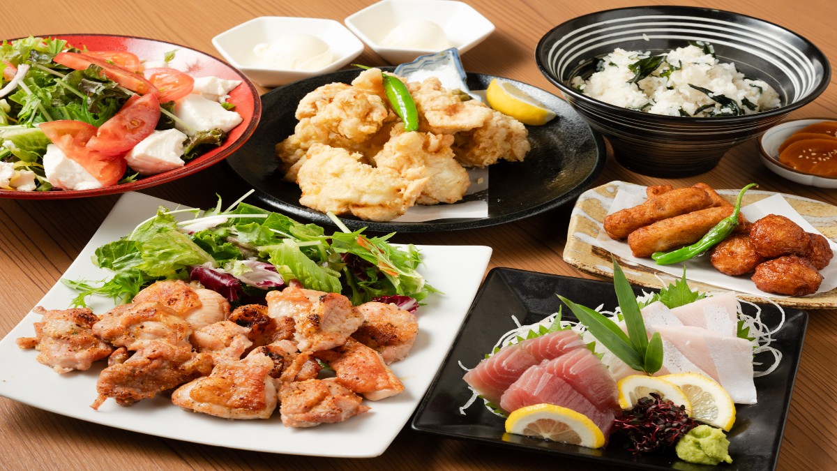 【九州満喫コース】カツオ×茶美豚ロースオーブン焼きなど全9品