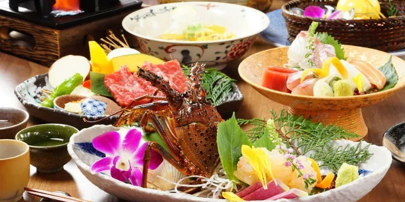 【極コース】伊勢海老姿造盛・天婦羅盛・寿司3種等全10品