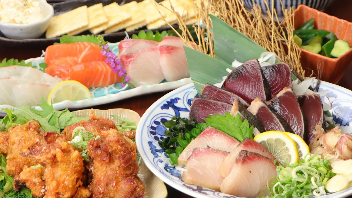【炎コース】お造り×藁焼き盛×釜飯等 全11品