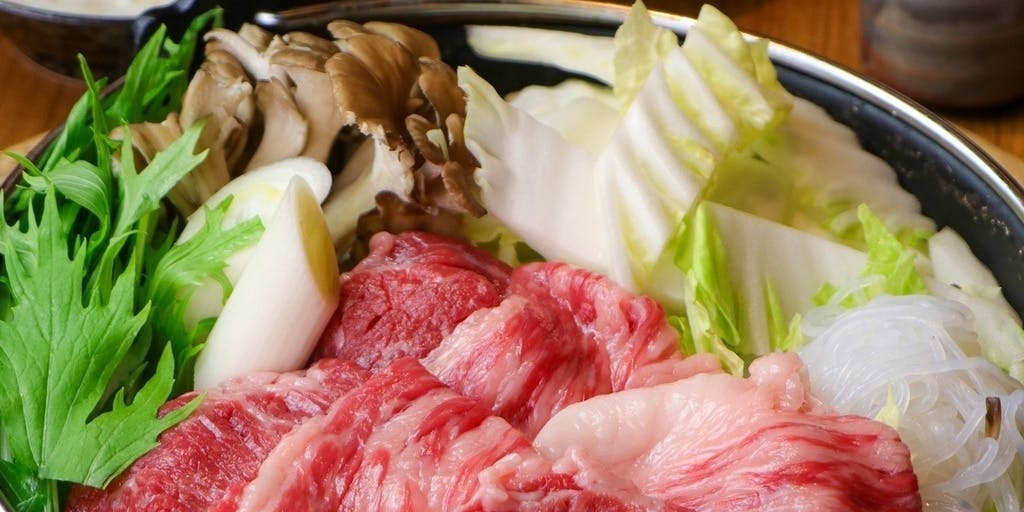 鍋【熟成套餐】黑毛和牛壽喜燒×熟成魚等 共8道菜