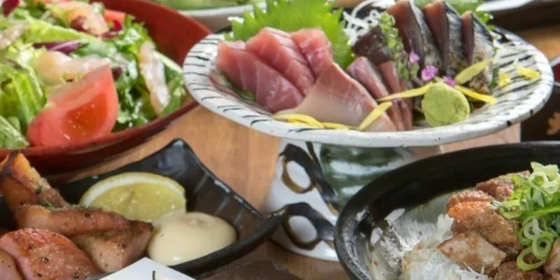 【宴コース】黒瀬鰤造り×炭火焼鶏等 全8品