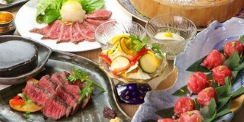 【豪華藁焼堪能コース】熟成和牛サーロイン×アワビ／全11品