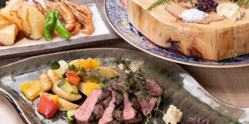 【日和コース】30日間熟成赤身肉×鰹の藁焼き／全8品