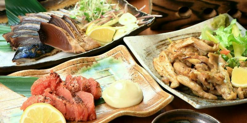 【炎コース】カツオ藁焼き×タルタルチキン南蛮など全8品