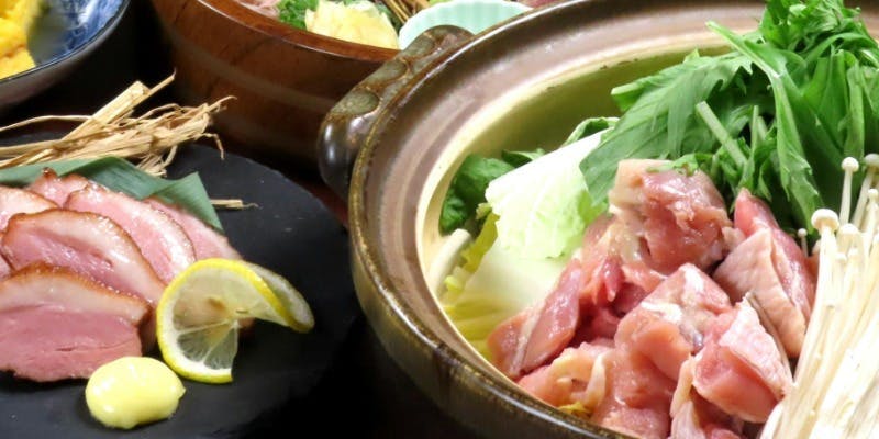 【아와오도리 백탁 냄비 코스】짚구이 두 종류 × 백탁 냄비 등