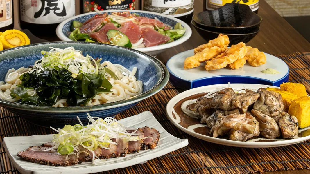 【二次会コース】カツオ藁焼き/鶏とろ藁焼き等<全6品>