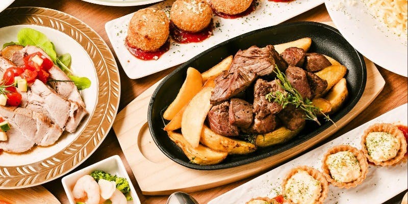 【실버】총 54가지 무한리필・고기 전채 3종 모둠・선택 가능한 고기 요리 포함