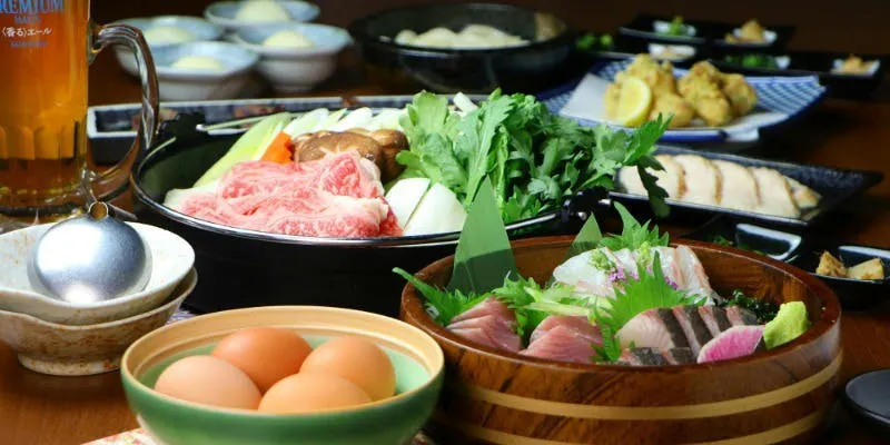 火鍋【 熟成 精選 套餐】黑毛和牛壽喜燒鍋×熟成魚3種等 共7道菜