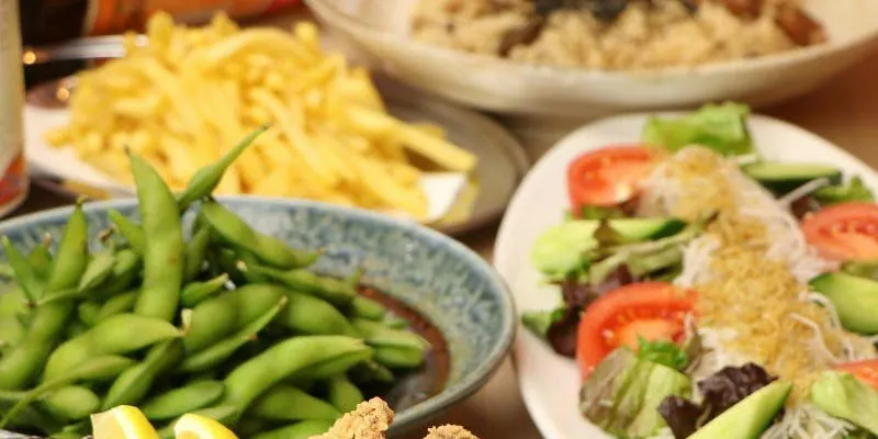 【甚べぇ尝试套餐】生鱼片2种×炸白身鱼×炒面等