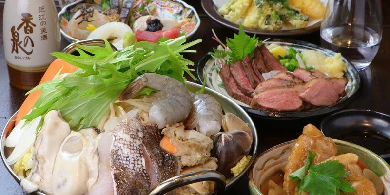 海鲜火锅【樱花套餐】季节刺身5种拼盘等＜共8道菜＞